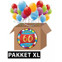 60 jaar feestartikelen pakket XL - Feestpakketten - thumbnail
