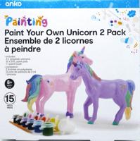 2 eenhoorns van polyhars om in je eigen kleuren te schilderen. 2 eenhoorns van polyhars om in je eigen kleuren te schilderen.