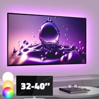 Tv backlight set met 4 RGBWW ledstrips voor tv's 32-40 inch