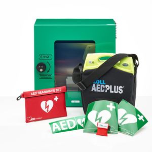 ZOLL AED Plus + buitenkast-Groen met pin-Volautomaat