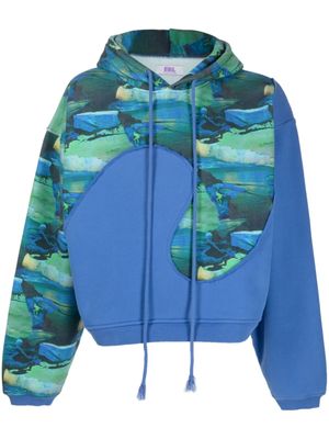 ERL hoodie à imprimé abstrait - Bleu