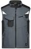 James & Nicholson JN845 Workwear Softshell Vest -STRONG- - Carbon/Black - 5XL