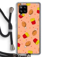 Chicken 'n Fries: Samsung Galaxy A42 5G Transparant Hoesje met koord