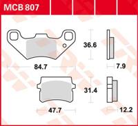 TRW Remblokken, en remschoenen voor de moto, MCB807 Allround organisch