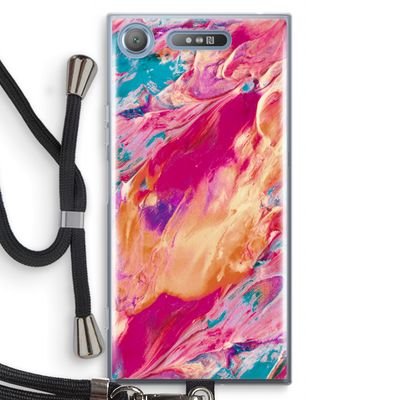 Pastel Echoes: Sony Xperia XZ1 Transparant Hoesje met koord