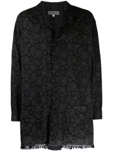 Yohji Yamamoto manteau R-JQ à motif cachemire - Noir