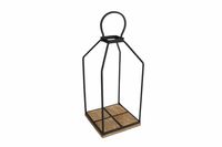 Etagere "Mike" L naturel/zwart hout/metaal 15x15x40cm
