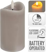 Led Candle 70X125 mm Grey - Nampook