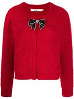 b+ab cardigan à détails de nœuds - Rouge