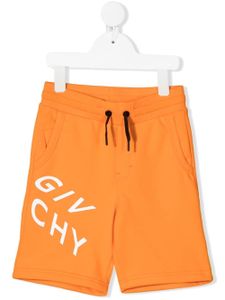 Givenchy Kids short à logo imprimé - Orange