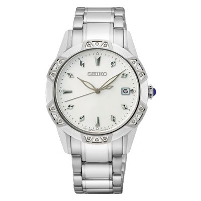Seiko SKK727P1 Horloge staal zilverkleurig-parelmoer 33,2 mm