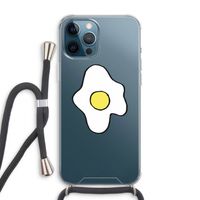 Spiegelei: iPhone 12 Pro Max Transparant Hoesje met koord