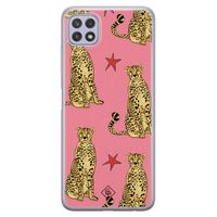 Samsung Galaxy A22 5G siliconen hoesje - The pink leopard