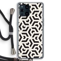 Crazy pattern: Oppo Find X3 Transparant Hoesje met koord