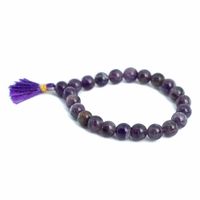 Edelsteen Armband Amethist &apos;Power Beads&apos; - 10 mm