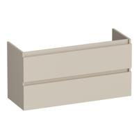 Brauer Joy - Onderkast Ondiep - 100 cm - met 2 Softclose Lades Greeploos en 1 Sifon Uitsparing - Mat Beige