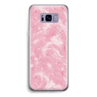 Abstract Painting Pink: Samsung Galaxy S8 Transparant Hoesje - thumbnail