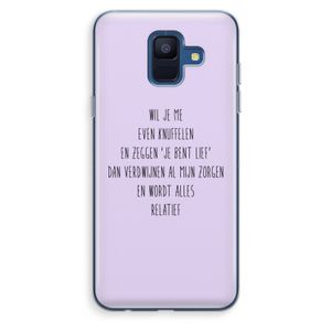 Relatief: Samsung Galaxy A6 (2018) Transparant Hoesje