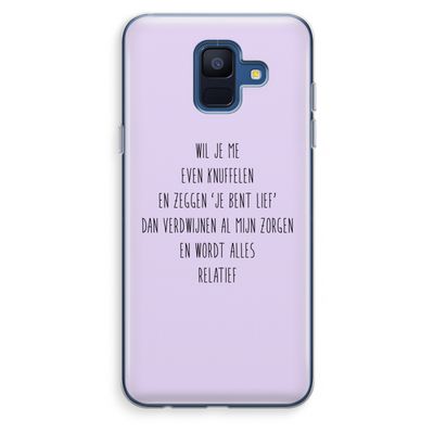 Relatief: Samsung Galaxy A6 (2018) Transparant Hoesje