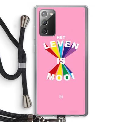 Het Leven Is Mooi: Samsung Galaxy Note 20 / Note 20 5G Transparant Hoesje met koord