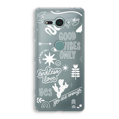Good vibes: Sony Xperia XZ2 Compact Transparant Hoesje