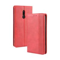 Voor Xiaomi Redmi 8 magnetische Buckle retro Crazy Horse textuur horizontale Flip lederen draagtas met houder & kaartsleuven & fotolijstjes (rood)