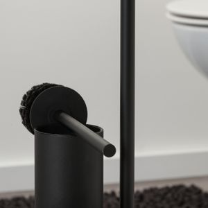 Sealskin Brix Toiletbutler - Toiletrolhouder - Toiletborstel met houder - vrijstaand Zwart
