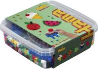 Hama® strijkkralen maxi - voedseldoos - 1 ophangbord cirkel 600 kralen