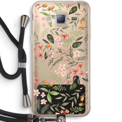 Sweet little flowers: Samsung Galaxy J3 (2016) Transparant Hoesje met koord