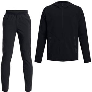 Under Armour Unstoppable Tapered Trainingspak Full-Zip Kids Zwart Donkergrijs