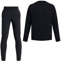 Under Armour Unstoppable Tapered Trainingspak Full-Zip Kids Zwart Donkergrijs