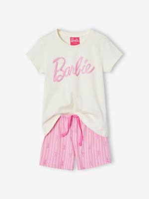 Kurzer Mädchen Schlafanzug BARBIE mit Glanzmotiv snoepjesroze