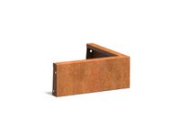 Keerwand cortenstaal buitenhoek 50x50x20cm.