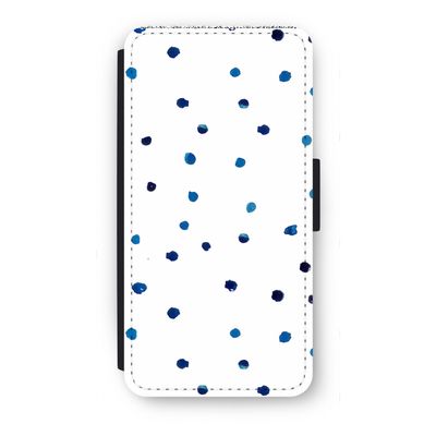Blauwe stippen: iPhone 7 Plus Flip Hoesje