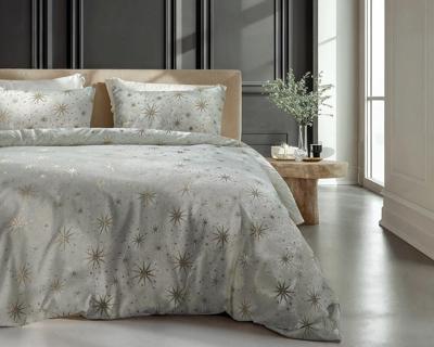 RoyalTextile - Glamour Stars Foil Dekbedovertrek Flanel - Crème - 240 x 220 RoyalTextile - Glamour Stars Foil Dekbedovertrek Flanel - Crème - 240 x 220