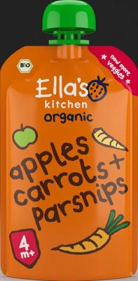 Ella&apos;s Kitchen Apples carrots & parsnips 4+ maanden knijpz bio