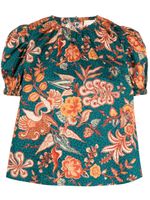 Ulla Johnson blouse Frances à fleurs - Vert - thumbnail