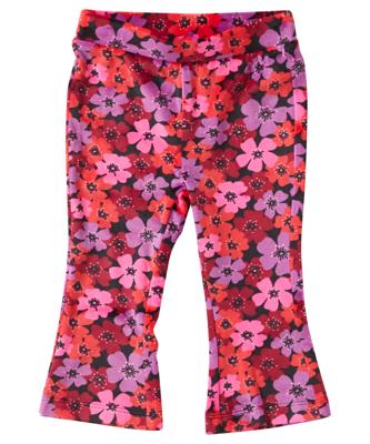 flared fit broek velvet print