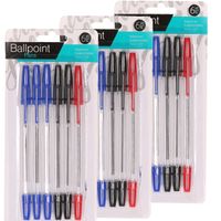 Balpennen set - 24 stuks - 3 kleuren