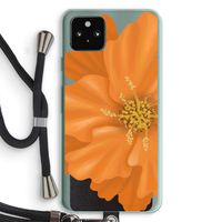Orange Ellila flower: Pixel 5a 5G Transparant Hoesje met koord