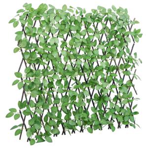 Kunstplant klimop op latwerk uittrekbaar 180x65 cm groen