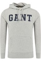 GANT Regular Fit Hooded Sweatshirt lichtgrijs, Effen