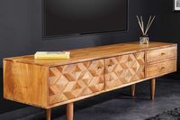 Massief houten tv-meubel ALPINE 145 cm natuurlijke acacia retro-design honingkleurige afwerking - 43736 - thumbnail
