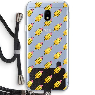 Waterijsjes: Samsung Galaxy J3 (2017) Transparant Hoesje met koord