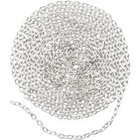 Creativ Company Jasseron, b: 2 mm, verzilverd, 2 m/ 1 stuk