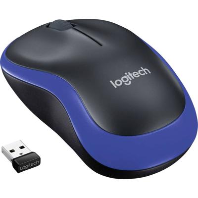 Logitech M185 Muis Radiografisch Optisch Blauw 3 Toetsen 1000 dpi