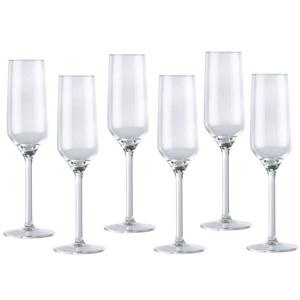 Luxury houseware Champagneglazen - 12x - glas - 220 ml - Bruiloft/Feest