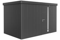 Biohort Metalen tuinhuis Neo - Enkele deur - Donkergrijs - 2D (348x236 cm)- Plat dak- Metaal- Biohort