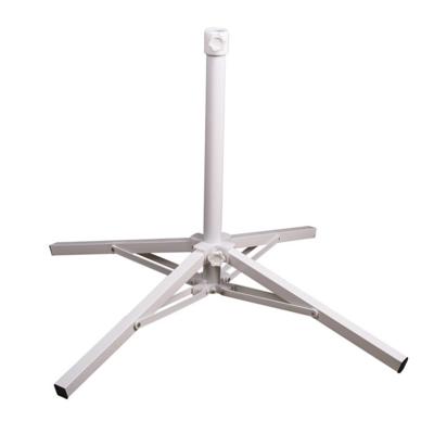 Gerimport parasolvoet/kruisvoet - wit - metaal - 85 x 56 cm - stangdiameter 25/32 mm