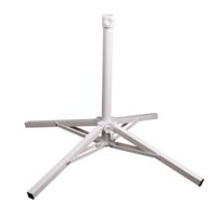 Gerimport parasolvoet/kruisvoet - wit - metaal - 85 x 56 cm - stangdiameter 25/32 mm